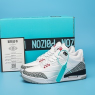 Putian White Cement Men's Shoes Couple aj3 Basketball Sports Shoes Big Paris Electric Mother aj4 Act