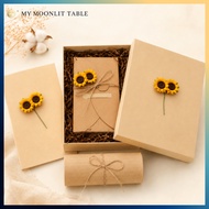 Vintage Letter Gift Set | 5 Kraft Letter Sheets + 2 Envelopes + Gift Box | 6 Designs
