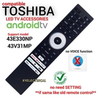 Toshiba Android TV Remote Control For 43E330NP 43V31MP (ERF3G98T)