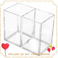 Clear Acrylic Makeup Brush Holder Pen Pencil Cup Holder Cosmetic Storage Case Desktop Stationery Org