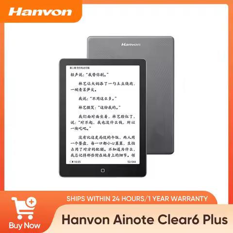 Hanvon Clear6 Plus 6-inch E Ink Tablet – Portable eBook Reader, Smart Reading Device & Office-Ready 