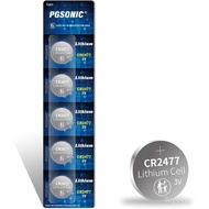 PGSONIC 5 Pack CR2477 3 Volt Lithium Battery