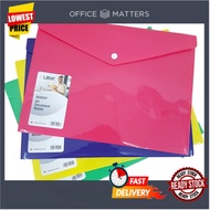[Office Matters] [Ready Stock] A4 Button Pocket File / A4 Poket Fail Butang /Document Wallet