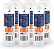 Aquaboon 6-Pack of 1 Micron 10" Sediment Water Filter Replacement Cartridge for Any Standard RO Unit | Whole House Sediment Filtration | Compatible with DuPont WFPFC5002, Pentek DGD series, RFC series