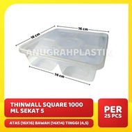 Thinwall 1000 ml SQ sekat 5 DM / Thinwall Bento / Thinwall Inner SLOP