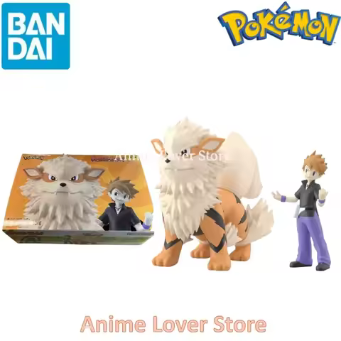 Bandai Original Shokugan POKEMON Scale World Kanto Region Green Arcanine Anime Figures Toys Collecti