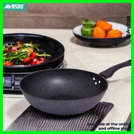 32CM Non stick wok pan high quality medical stone Wok pan