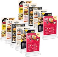 Kurtzy A6 Table Stand (Pack of 12) - L11 x H 19.5 cm Clear Plastic - Double-Sided Vertical Plastic T