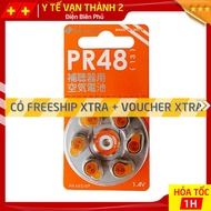 Hearing Aid Button Battery PR48 NEXcell Size P13 Japan (pack of 6) -VT0353 (YTVT2)