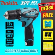 Makita DF330 Electric Cordless Drill 2 Battery High Hand Drill Multifunctional Cordless Screwdriver 