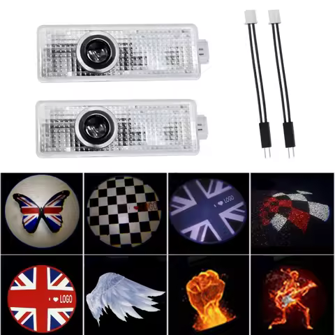 For MINI Cooper Car Logo Door Light Led Projector Welcome Lamp Decorative Light for One S R55 R56 R6