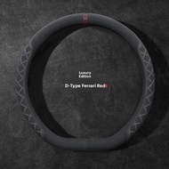 Leather-Like Steering Wheel Cover for Porsche Cayenne Macan Panamera Macan EV