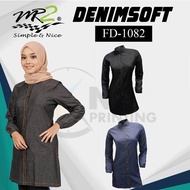 MR2 Corporate Uniform FD1082 Denim Muslimah Series | Baju Korporat Muslimah Denim