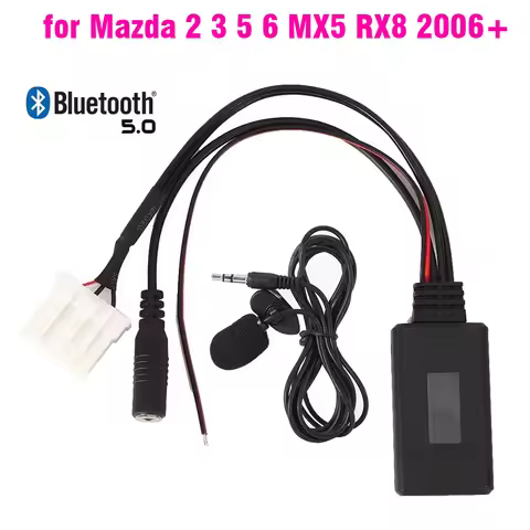 Car bluetooth AUX Adapter Wireless Radio Stereo Microphone For for Mazda 2 3 5 6 MX5 RX8 CX7 2006 20