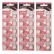 [SG] [30 Pieces] SUNCOM AG12 SR43SW LR43 386 Alkaline Button Battery