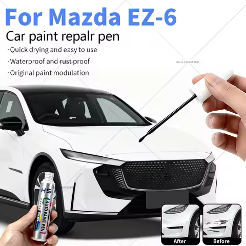 Car Paint Repair Pen For Mazda EZ-6 Touch Up Scratch Remover DIY Auto Accessories Black White 34K Bl