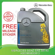 ORIGINAL MERCEDES FULLY 5W40 5L A-CLASS C-CLASS E-CLASS CLA GLA GLC 5W-40 ENGINE OIL SYNTHETIC MB 22