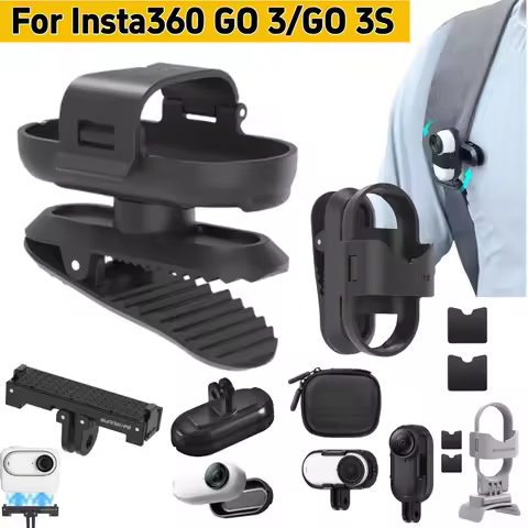 Backpack Clip Holder For Insta360 GO 3S/GO3 360 Rotation Clip Mount Sports Hat Clip Camera Mount for
