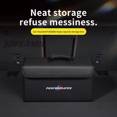 BMW M Performance X1 X3 X5 X7 E39 E46 E60 E70 E90 F10 F15 F20 F25 F30 G20 G30 Car Trunk Storage Box 