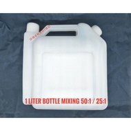 1 liter bottle mixing 50:1 / 25:1 petrol