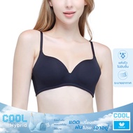 Wacoal Seamless Bra บราไร้โครงรูปแบบ 3/4 Cup เสริมฟองน้ำ 10 มิล - WB5X63 (สีดำ/BL)