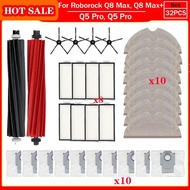 Roborock Q5 Pro Q5 Pro +Q8 Max Q8 Max + อะไหล่เปลี่ยนด้านข้างหลักแปรงตัวกรอง Hepa ซับอุปกรณ์เสริมถุง