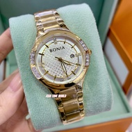 [Original] BNB10695-2217S Elegance Women Watch with Silver Dial and Gold Stainless Steel