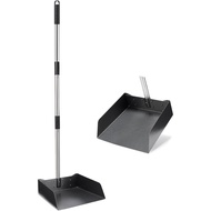 Yangbaga Dust Pans with Long Handle - 39” Heavy Duty Metal Upright Dustpan - Long Handled Stand Up D
