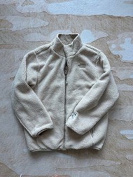 韓國 TNF The North Face kids 米色 Beige Logo Fleece 拼色 風褸 拉絨 毛毛 Jacket 雙面 外套 Jacket 女裝 大童 童裝 男童 女童 South