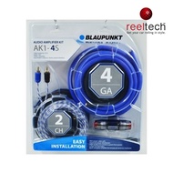 Blaupunkt AK1 4S 2 Channel 4 Gauge Car Audio Amplifier Wire Kit 4GA Installation Cable Kit Set