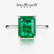 Shipei Jewelry Best-selling rectangular product in Europe and America8*10Sterling Silver Ring4ct Sim