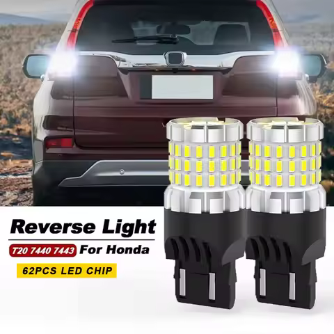 BMTxms 2PCS 7443 7440 W21W W21/5W LED Reverse Light T15 W16W 921 Blub For Honda Civic Accord 7 8 CR-