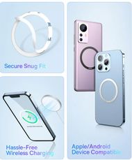 Magnetic Ring วงแหวนแม่เหล็ก แม่เหล็กติดโทรศัพท์ แม่เหล็กติดมือถือ สำหรับ ใช้กับอุปกรณ์ชาร์จไร้สาย MagCharge ใช้ได้กับ Phone Samsung Xiaomi และมือถือทุกรุ่นที่รองรับชาร์จไร้สาย ด้วยแม่เหล็ก