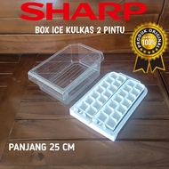 RAK ICE MAKER &amp; BOX ICE STORAGE KULKAS SHARP 2 PINTU PANJANG 25cm ORIGINAL BARU