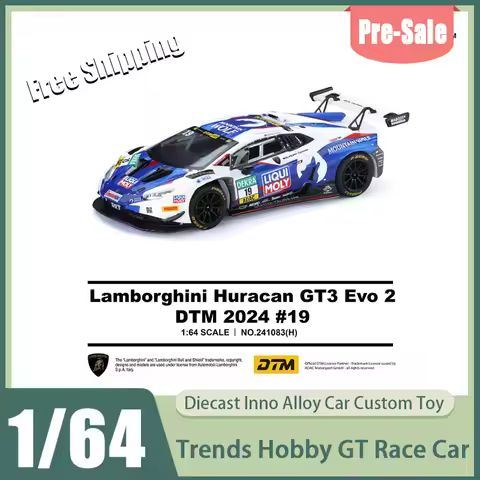 Trends Hobby 1:64 Static Alloy Gt Race Car Collection 911 Gt1 Huracan Gt3 Evo2 Dtm 2024 911 Gt3 R Di