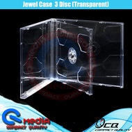 DOUBLE DISC JEWEL CASE CASING 2-3 CD-R, DVD+/-R or Blu-Ray  DISC (TRANSPARENT)CD JEWEL CASE, DVD JEW