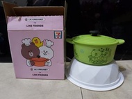 全新 7仔 7-11 Line Line friends 熊大 brown 兔兔 cony LE CREUSET 碗 盒 細碗