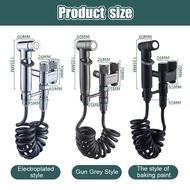 #IN STOCK# Stainless Handheld Bidet Sprayer Set Press Type Spray Gun for Bathroom Toilet Kitchen