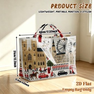 1pc London-themed Pvc Reusable Tote Bag Suitable For Travel, Commuting & Beach - Large Capacity Lond