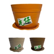 Flower Pot/Wazai Pot 10cm/Succulent Pot 10 * 7cm with Chassis (3 Colors)