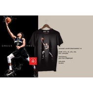 Nba BASKETBALL T-SHIRT GIANNIS ANTETOKOUNMPO V4 MILWAUKEE BUCKS JAJE TEE