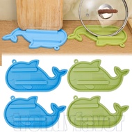 1/2/4Pcs Whale Shaped Anti-slip Drain Mat - Pot Lid Organizer - Soap Drain Pat - Bowl Insulated Mats