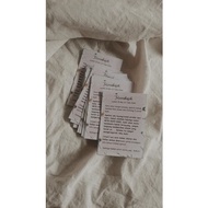 Thank you card measuring 9×6 cm