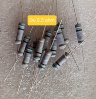 10BUAH RESISTOR 2WATT 0.5 OHM 2W 05 OHM 0.5OHM 2 WATT
