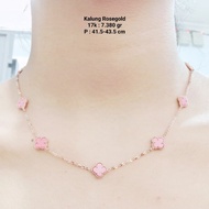 Kalung Emas Rosegold 17K Berat 7.380 Gram