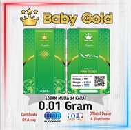 BABYGOLD 0.01 Gram Logam Mulia Emas Mini 24 Karat Special PVC