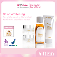 Jglow Skincare Beauty Paket Basic Whitening Cream Skin Kecantikan Glowing Serum & Perawatan J Glow P