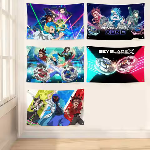 Anime B-Beyblade X-X Flag Art Sci Fi Room Home Decor Wall Mount Home Decor Banner