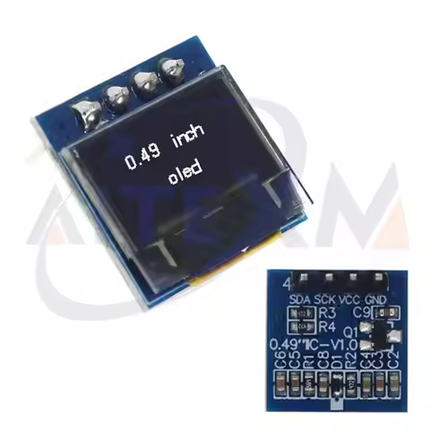 0.49 Inch OLED Display LCD Module White 0.49" Screen 64x32 I2C IIC Interface SSD1306 Driver for Ardu