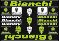 Bicycle Replacement Decal Set Adhesive Vinyl Sticker Compatible for Bianchi Frames Green (Glossy)